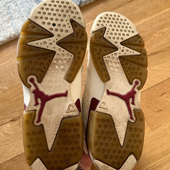 Jordan 6 retro white maroon size 5Y/W6.5 - Picture 7 of 7